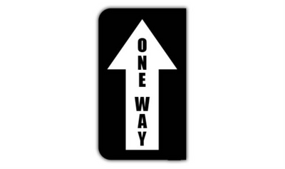 7" x 12" HALF SIGNS - Half Sign - One Way (Right) - LS-SIGN 84 #0597RIGHT -UEN