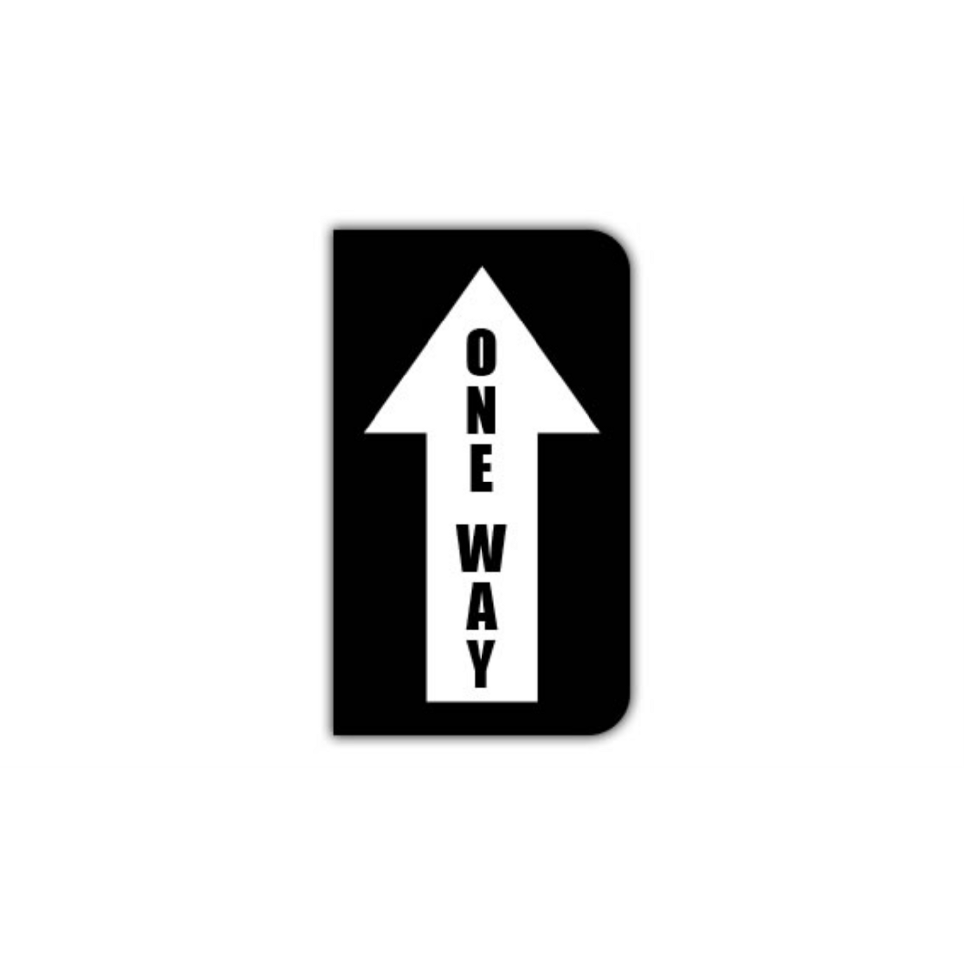 14" x 24" HALF SIGNS -  Half Sign - One Way (Left) - LS-SIGN 336 #0598LEFT -UEN