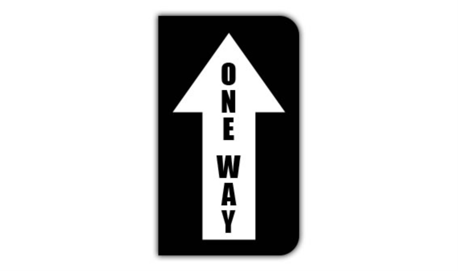 17" x 30" HALF SIGNS -  Half Sign - One Way (Left) - DSV-SIGN 510 #0599LEFT -UEN