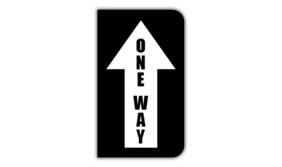 17" x 30" HALF SIGNS - Half Sign - One Way (Left) - DSV-SIGN 510 #0599LEFT -UEN