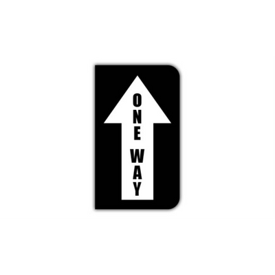 17" x 30" HALF SIGNS -  Half Sign - One Way (Left) - LS-SIGN 510 #0599LEFT -UEN