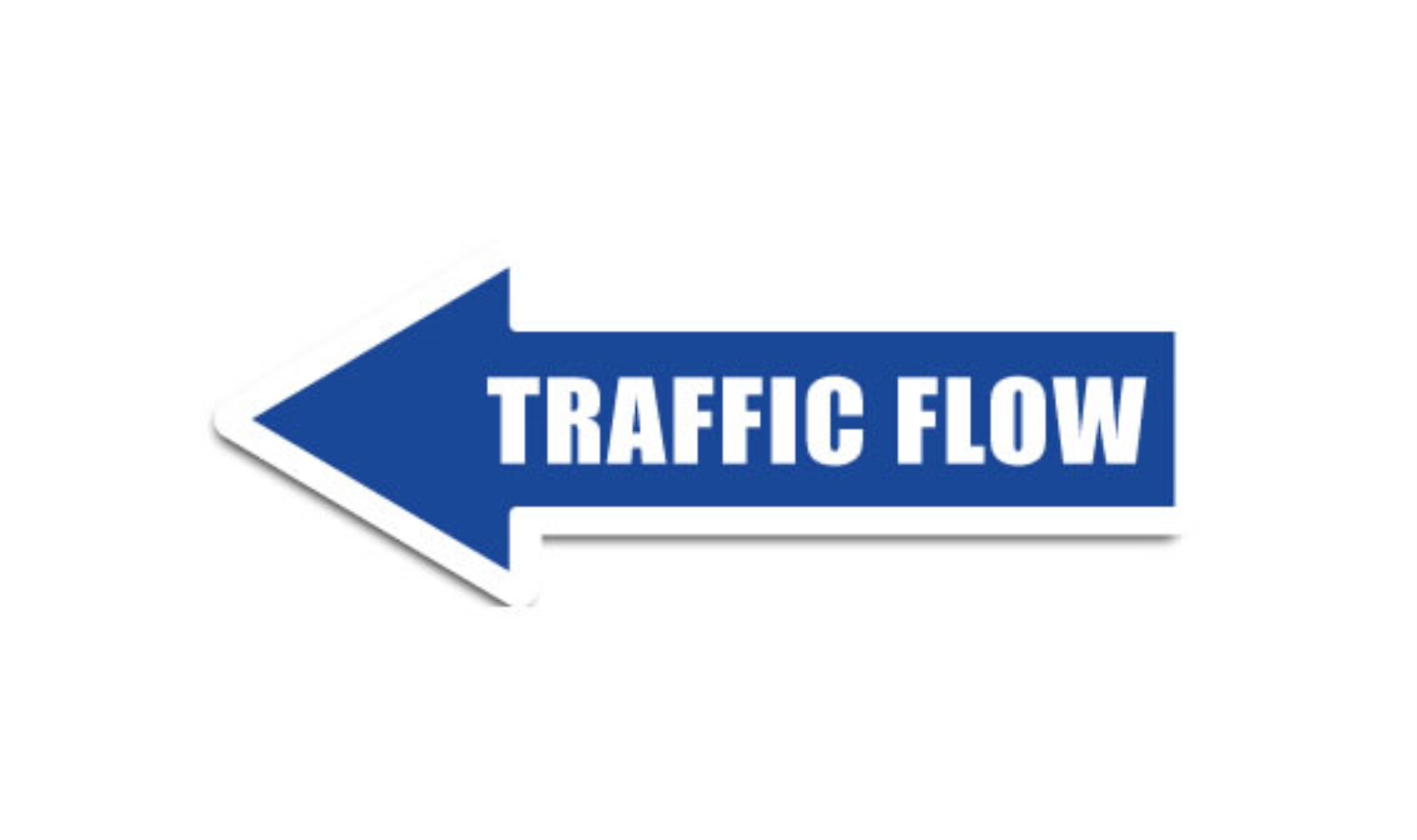 34" x 12" ARROW SIGNS -  Arrow Sign - Traffic Flow - DSV-SIGN 408 #0443LEFT -UEN