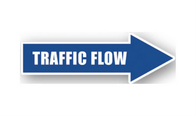 34" x 12" ARROW SIGNS - Arrow Sign - Traffic Flow - LS-SIGN 408 #0443RIGHT -UEN