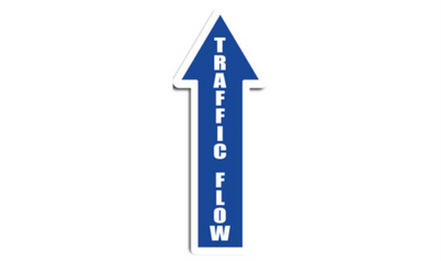 34" x 12" ARROW SIGNS - Arrow Sign - Traffic Flow - LS-SIGN 408 #0443UP -UEN