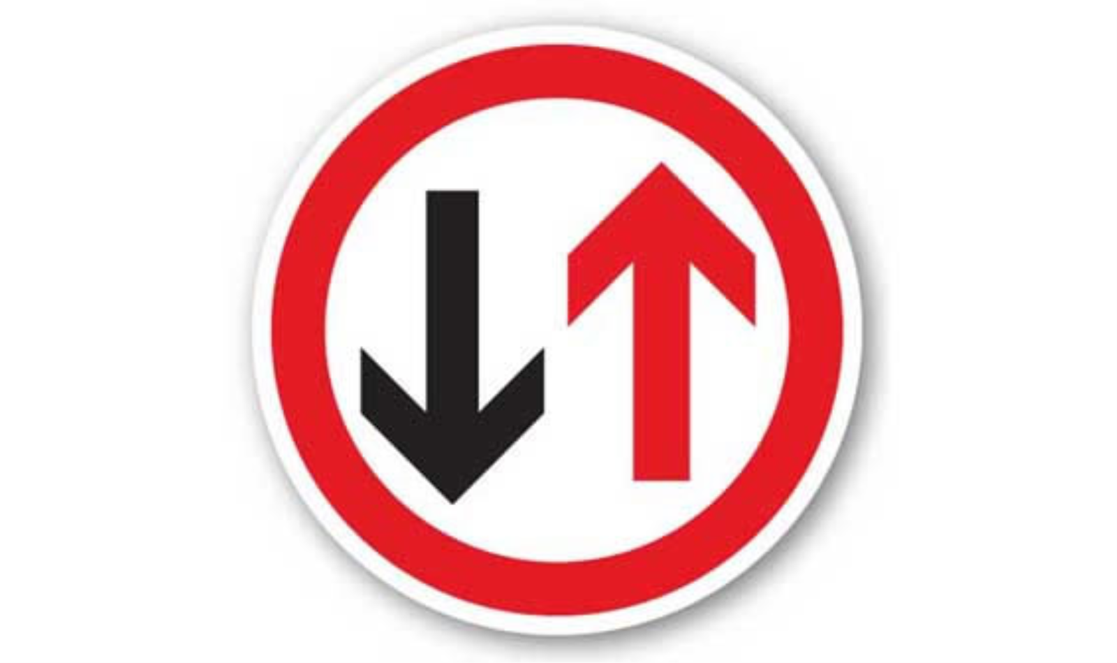 24" CIRCLE SIGNS -  Circle Sign - Arrows Up&Down - DSV-SIGN 576 #1744 -UEN