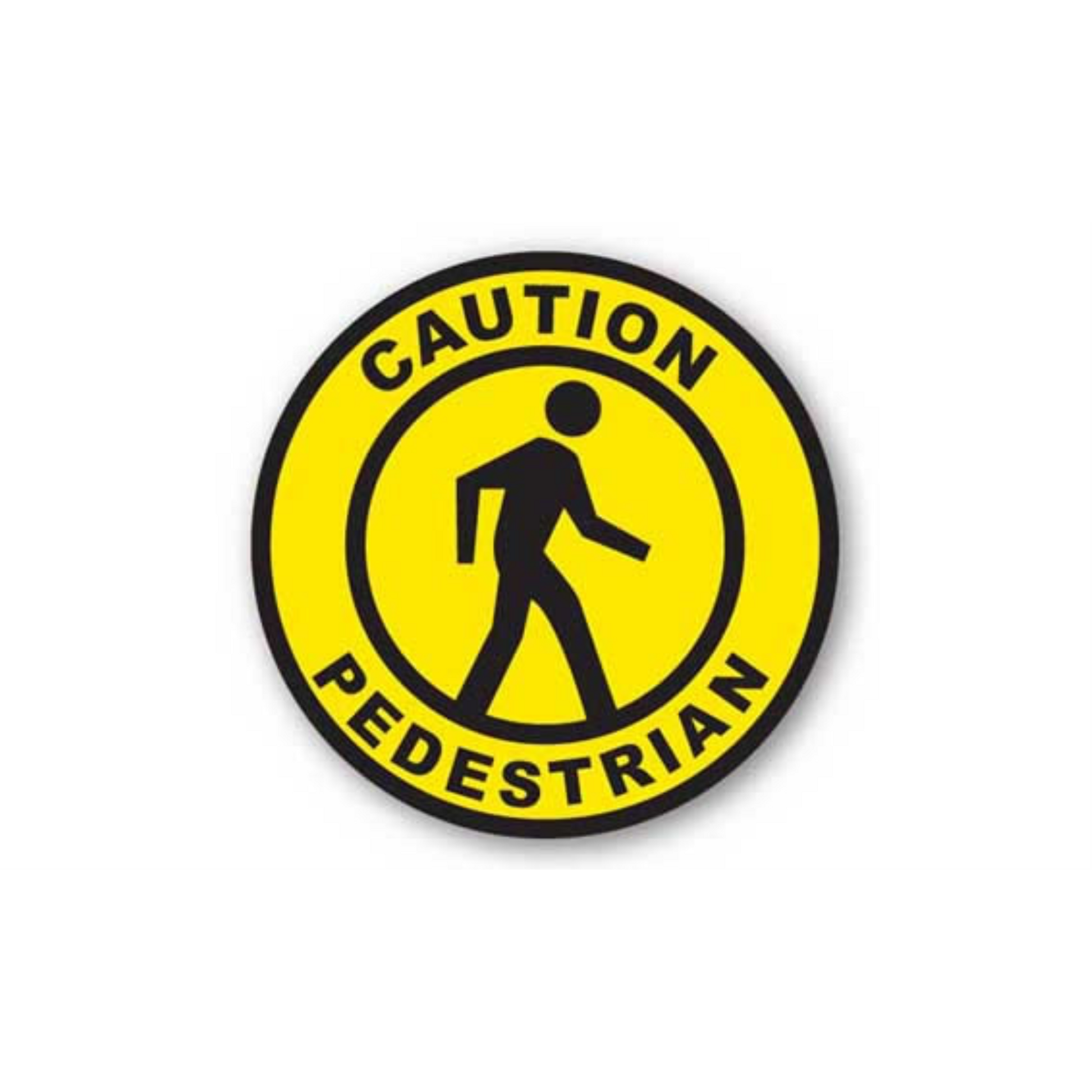 30" CIRCLE SIGNS -  Circle Sign - Caution Pedestrian - DSV-SIGN 900 #1691 -UEN