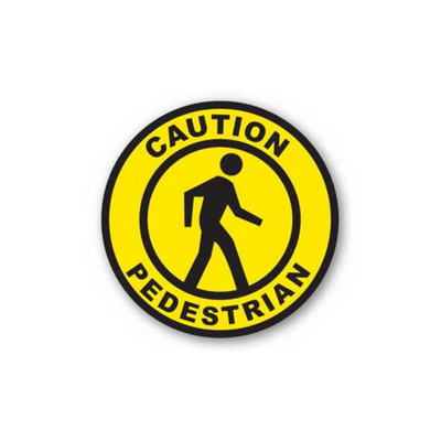 30" CIRCLE SIGNS - Circle Sign - Caution Pedestrian - DSV-SIGN 900 #1691 -UEN