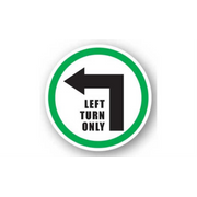 20" CIRCLE SIGNS -  Circle Sign - Left Turn Only - DSV-SIGN 400 #0285 -UEN