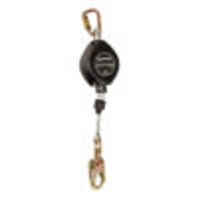 Safewaze Latitude HD 11' Cable Single Leg SRL: Carabiner, Snap hook - FS-FSP1211-G