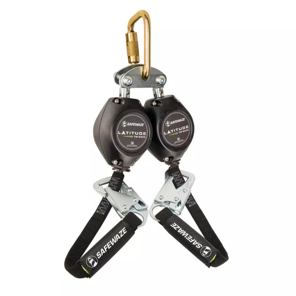 Safewaze Latitude HD 7' Dual Web SRL: FS-EX313, Carabiner, 20" Tie-back, Tie-Back Snap Hooks - FS-FSP14075-W-TBH