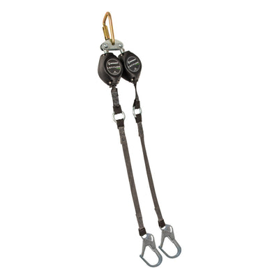 Safewaze Latitude HD 9' Dual Web SRL: FS-EX313, Carabiner, Rebar Hooks - FS-FSP1409-W-DL-RBH