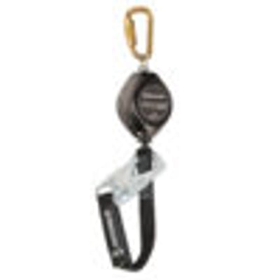 Safewaze Latitude HD 11' Web Single SRL: Carabiner, 20" Tie-back, Tie-Back Snap Hook - FS-FSP1411-W-TBH