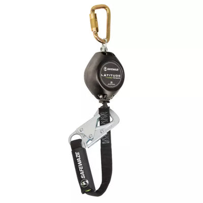 Safewaze Latitude HD 11' Web Single SRL: Carabiner, 20" Tie-back, Tie-Back Snap Hook - FS-FSP1411-W-TBH