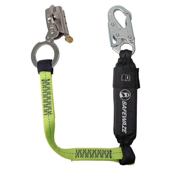 Safewaze Trailing Rope Grab Assembly, 3' Energy Absorbing Lanyard - FS00SP/FS1118-3