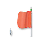 Warning Whip - General Purpose - 10' - Lighted - 12" Orange Flag - Plain - Hex Base - FS10L-O