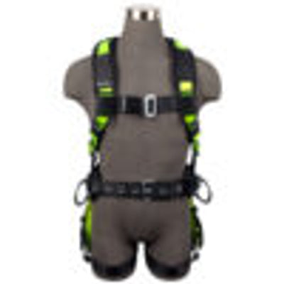 Safewaze PRO Construction Harness: 3D, MB Chest, TB Legs, Free Floating Waist Pad - FS160