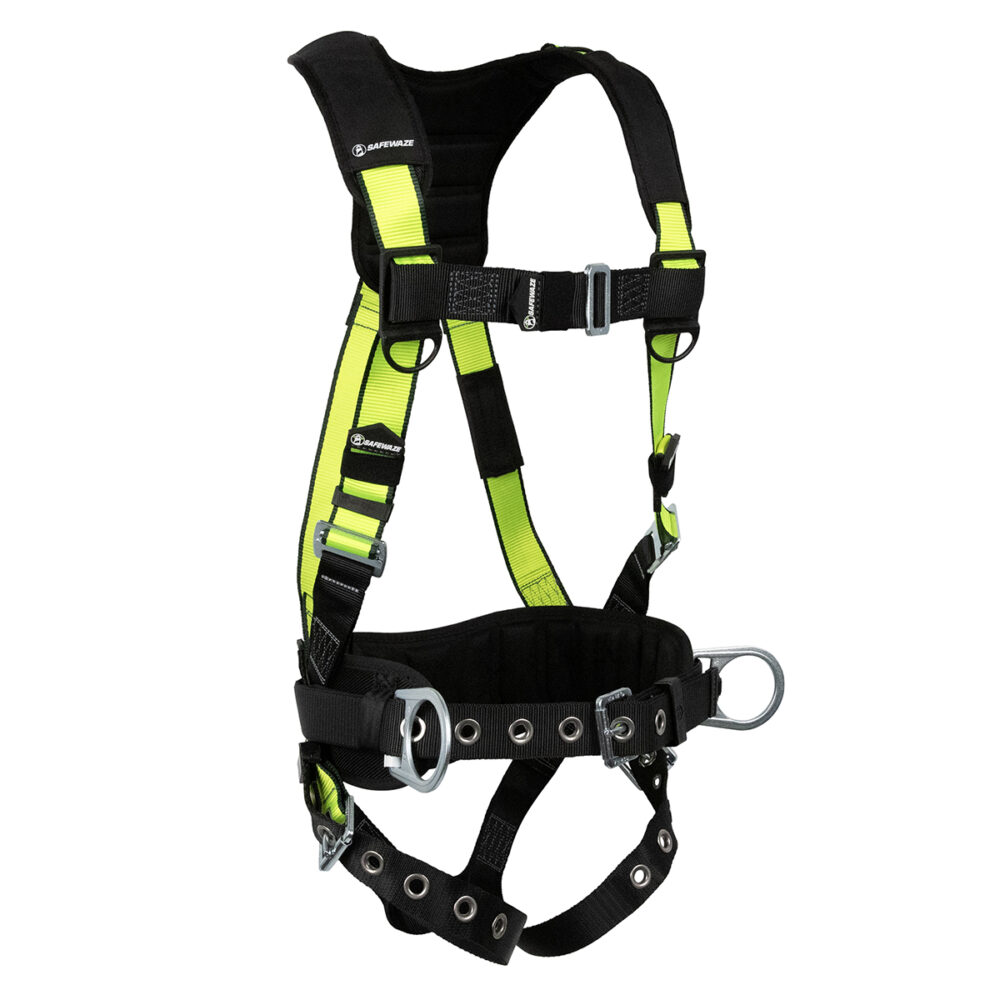 Safewaze PRO Construction Harness: 3D, MB Chest, TB Legs, Free Floating Waist Pad (XS) - FS160-XS