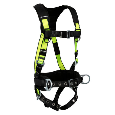 Safewaze PRO Construction Harness: 3D, MB Chest, TB Legs, Free Floating Waist Pad - FS160