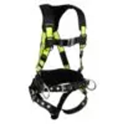 Safewaze PRO Construction Harness: 3D, QC Chest, TB Legs, Fixed Waist Pad - FS170-QC