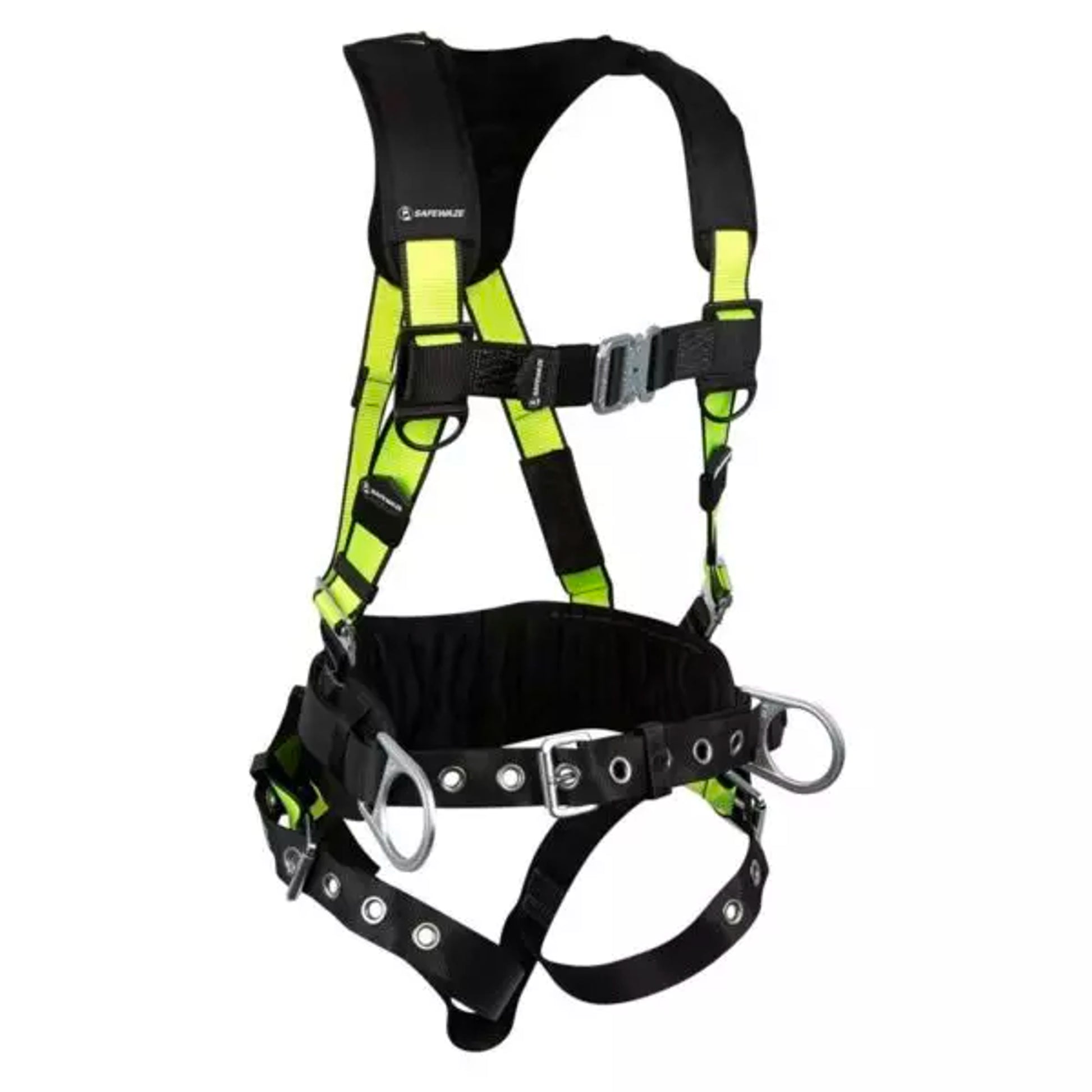 Safewaze PRO Construction Harness: 3D, QC Chest, TB Legs, Fixed Waist Pad - FS170-QC
