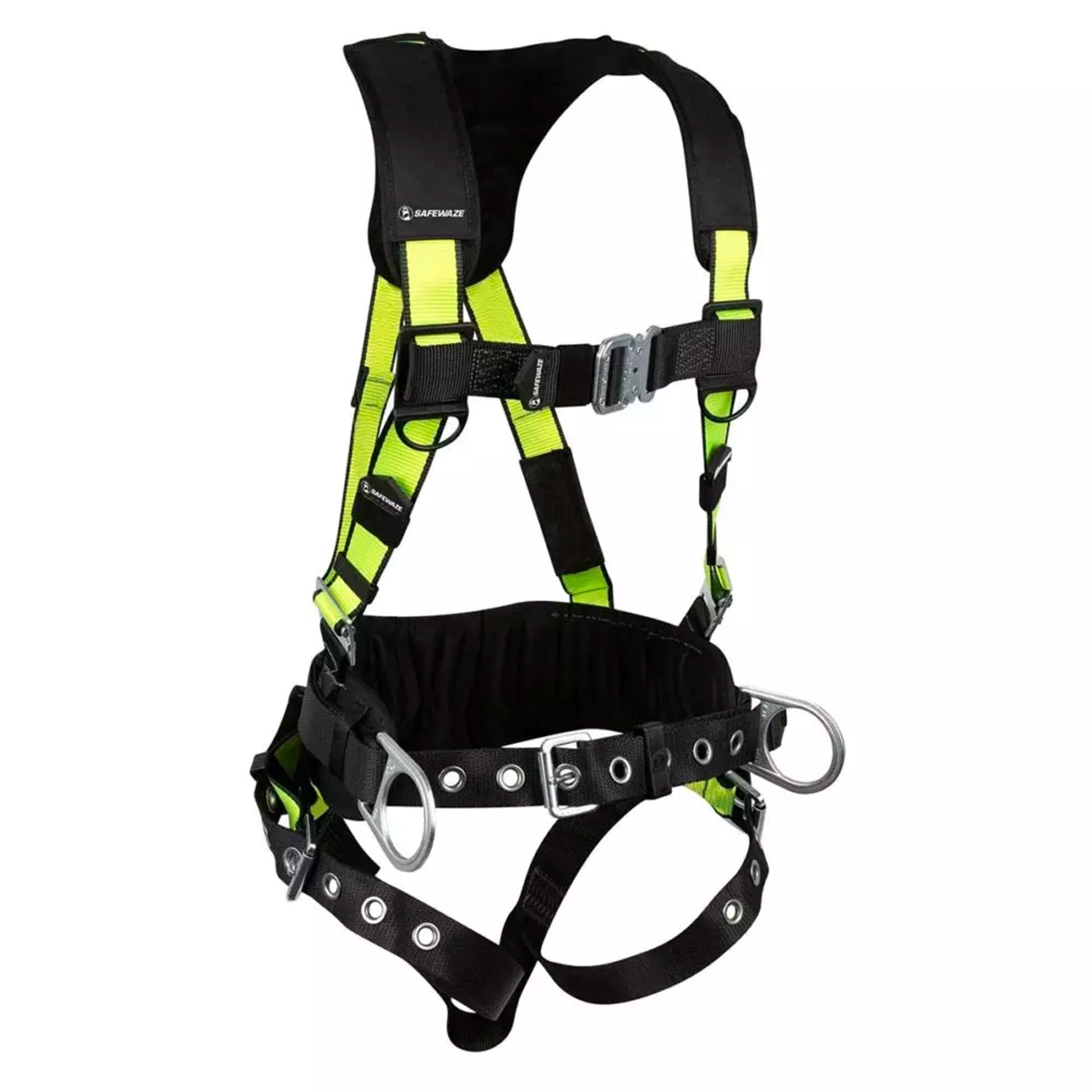 Safewaze PRO Construction Harness: 3D, QC Chest, TB Legs, Fixed Waist Pad (S) - FS170-QC-S
