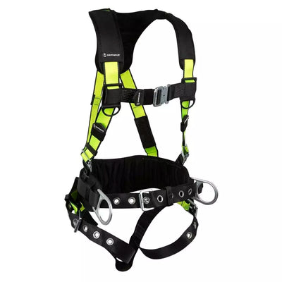 Safewaze PRO Construction Harness: 3D, QC Chest, TB Legs, Fixed Waist Pad - FS170-QC