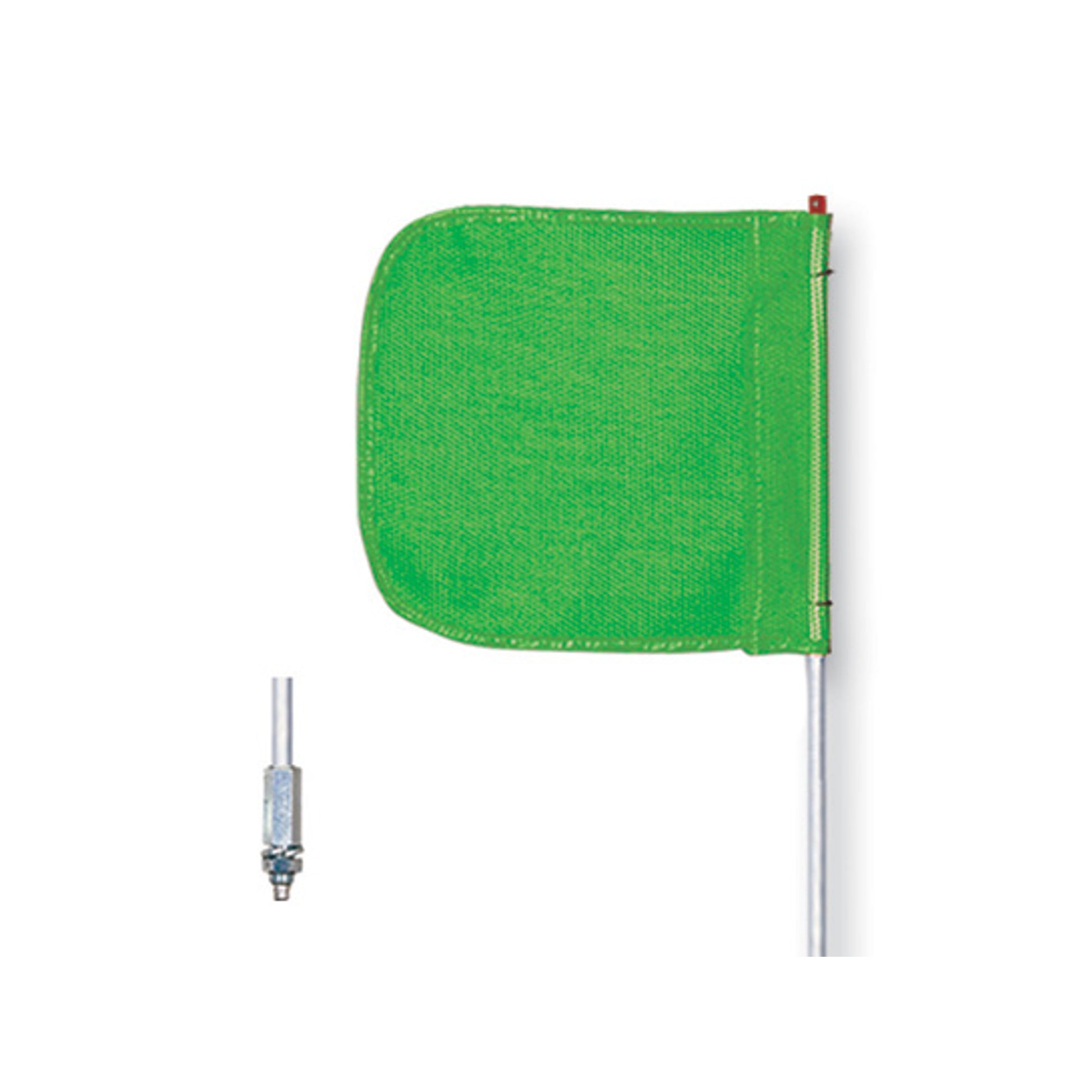 Warning Whip - General Purpose - 3' - Non-Lighted - 16" Green Flag - Plain - Hex Base - FS3-16-G