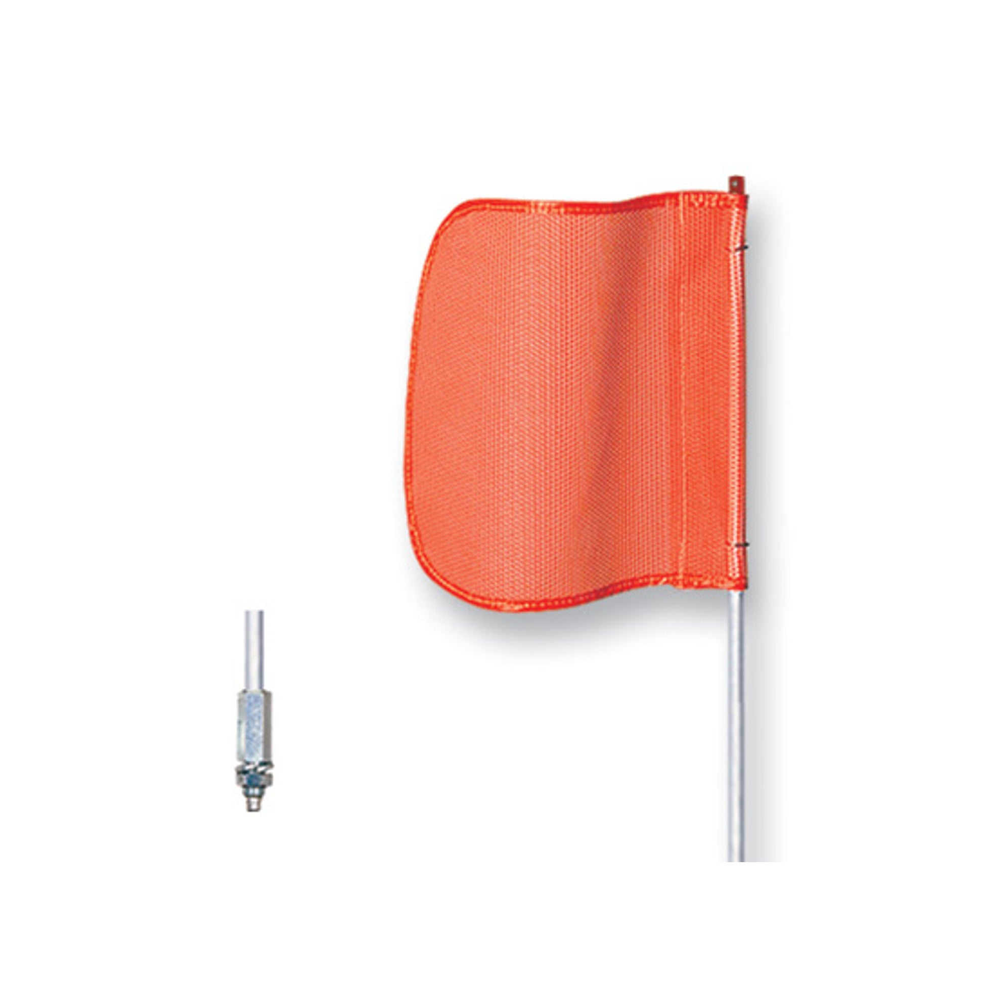 Warning Whip - General Purpose - 3' - Non-Lighted - 12" Orange Flag - Plain - Hex Base - FS3-O