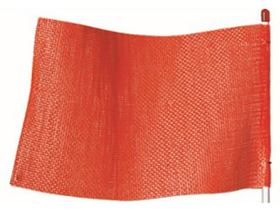 Warning Whip Replacement Flag - 11.5" X 7.25" - Plain - Nylon Mesh For Light Duty Whips - Orange - FS3007