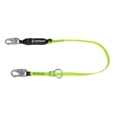 Safewaze PRO 6' Tie-Back Energy Absorbing Lanyard: Adjustable Ring - FS455