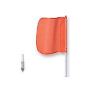 Warning Whip - General Purpose - 5' - Non-Lighted - 12" Orange Flag - Plain - Hex Base - FS5-O