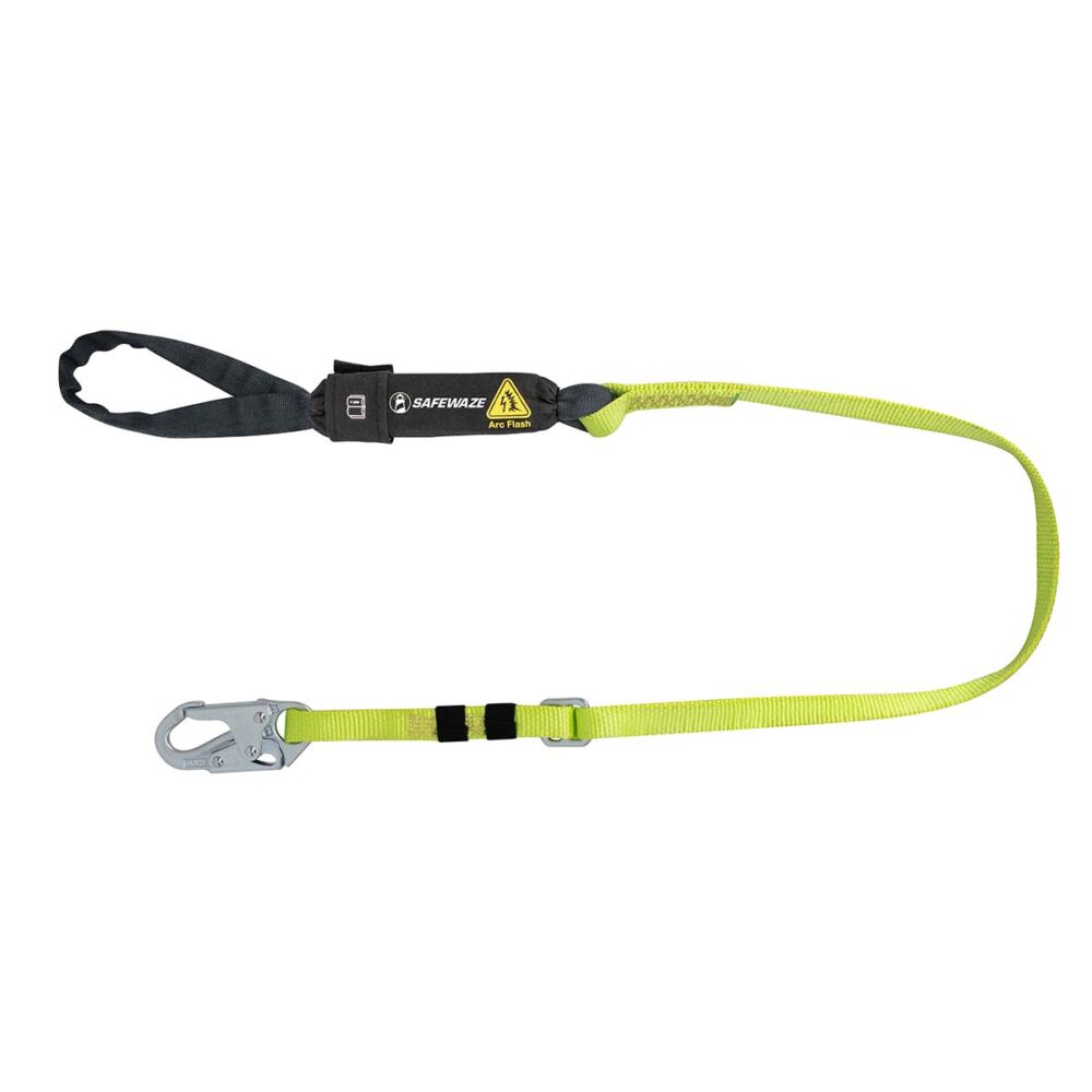 Safewaze Arc Flash 4'-6' Adjustable Energy Absorbing Lanyard: Snap Hook, Soft Loop - FS560-AF-SE-AJ