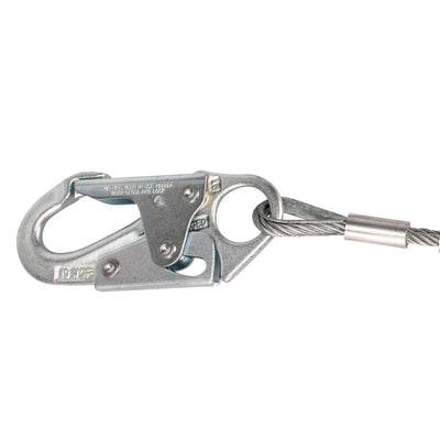Safewaze PRO 6' Cable Energy Absorbing Lanyard: Snap Hook - FS560-CA