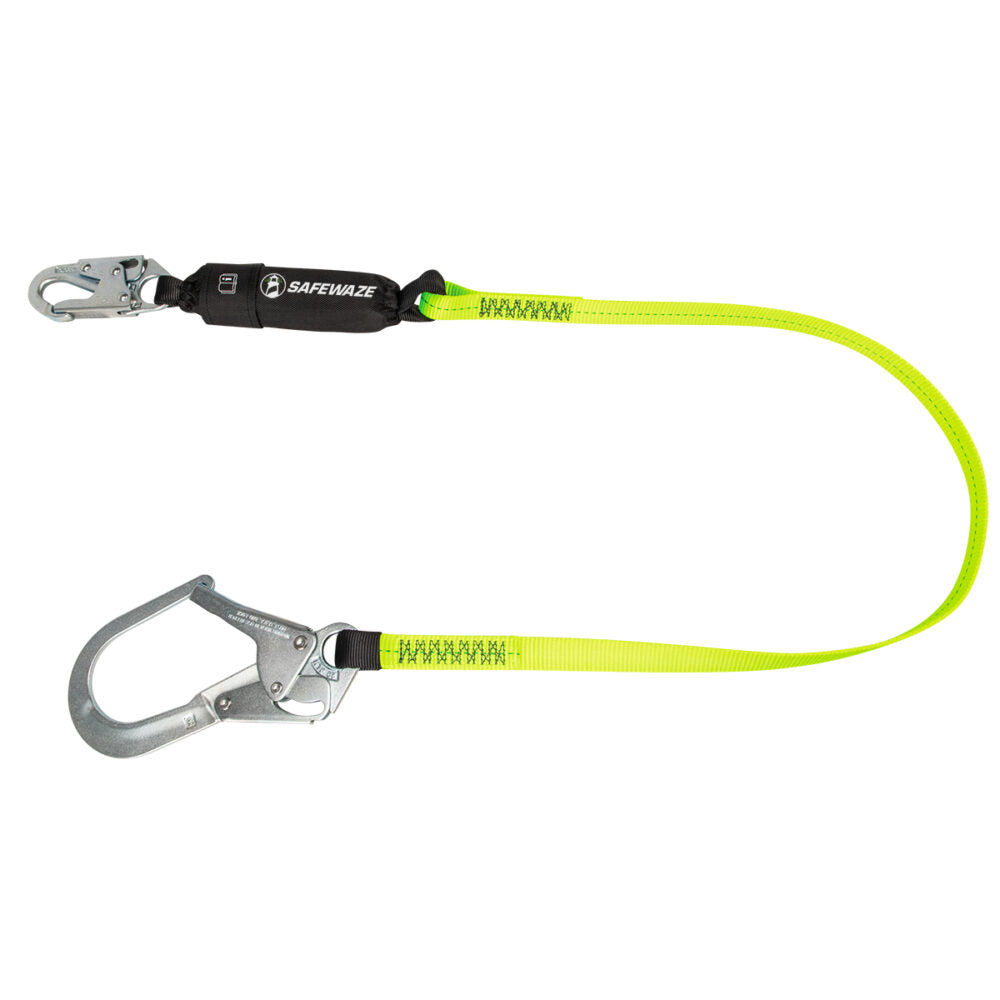 Safewaze PRO 6' Energy Absorbing Lanyard: Rebar Hook - FS565