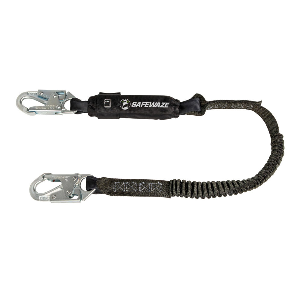 Safewaze PRO 6' Stretch Energy Absorbing Lanyard: Snap Hooks - FS570
