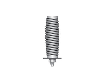 Warning Whip Spring Mount For Lighted 3'-8' General Purpose Whips - Heavy Duty - Zinc Finish - FS7006