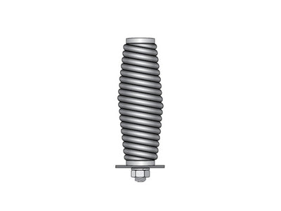Warning Whip Spring Mount For Non-Lighted 10' & 12' Whips - Ultra Heavy Duty - Zinc Finish - FS7006U-DUD