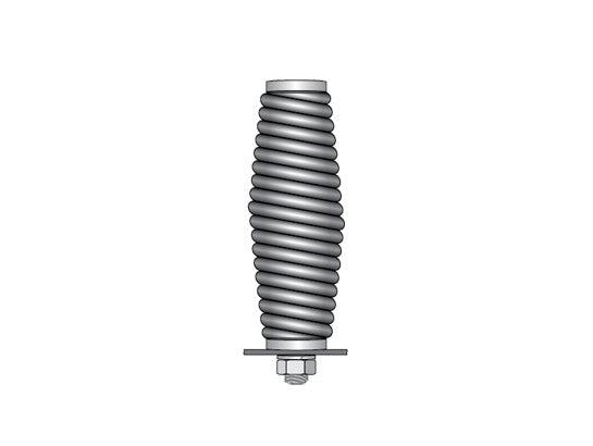Warning Whip Spring Mount For Non-Lighted 10' & 12' Whips - Ultra Heavy Duty - Zinc Finish - FS7006U-DUD