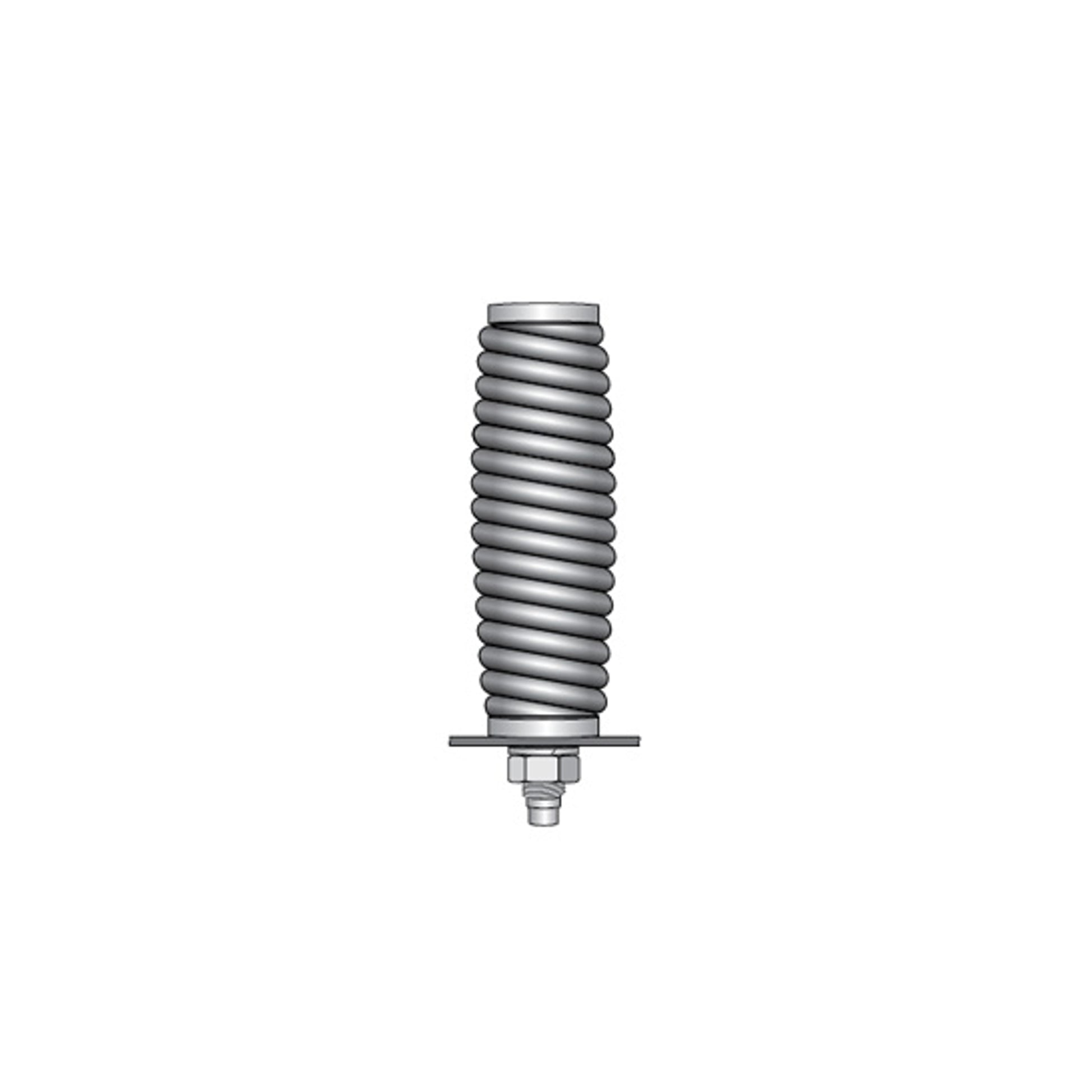 Warning Whip Spring Mount For Lighted 10' & 12' Whips - Ultra Heavy Duty - Zinc Finish - FS7006U