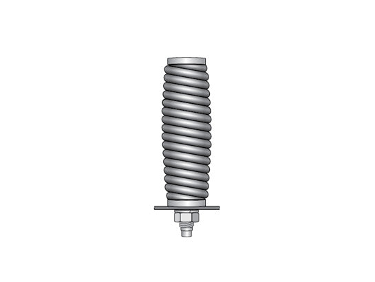 Warning Whip Spring Mount For Lighted 10' & 12' Whips - Ultra Heavy Duty - Zinc Finish - FS7006U