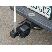 Warning Whip Hitch Mount For Lighted Whips - Threaded Hex Base - 24" Cord W/ 7-Way Plug - Backup Alarm - FS7015PC-BU