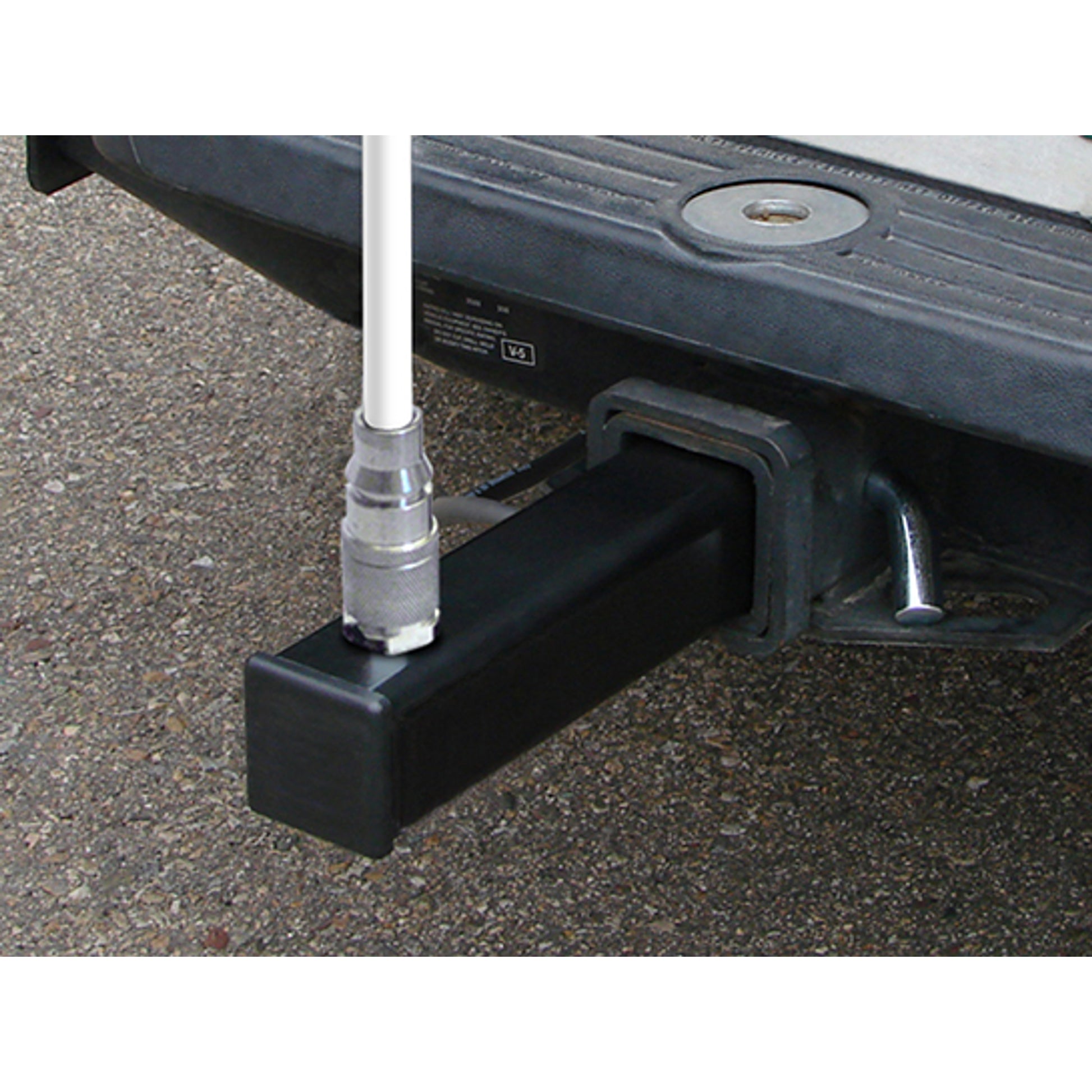 Warning Whip Hitch Mount For Lighted Whips - Quick Disconnect Base - 24" Power Cord W/ 7-Way Plug - FS7015PC-QD