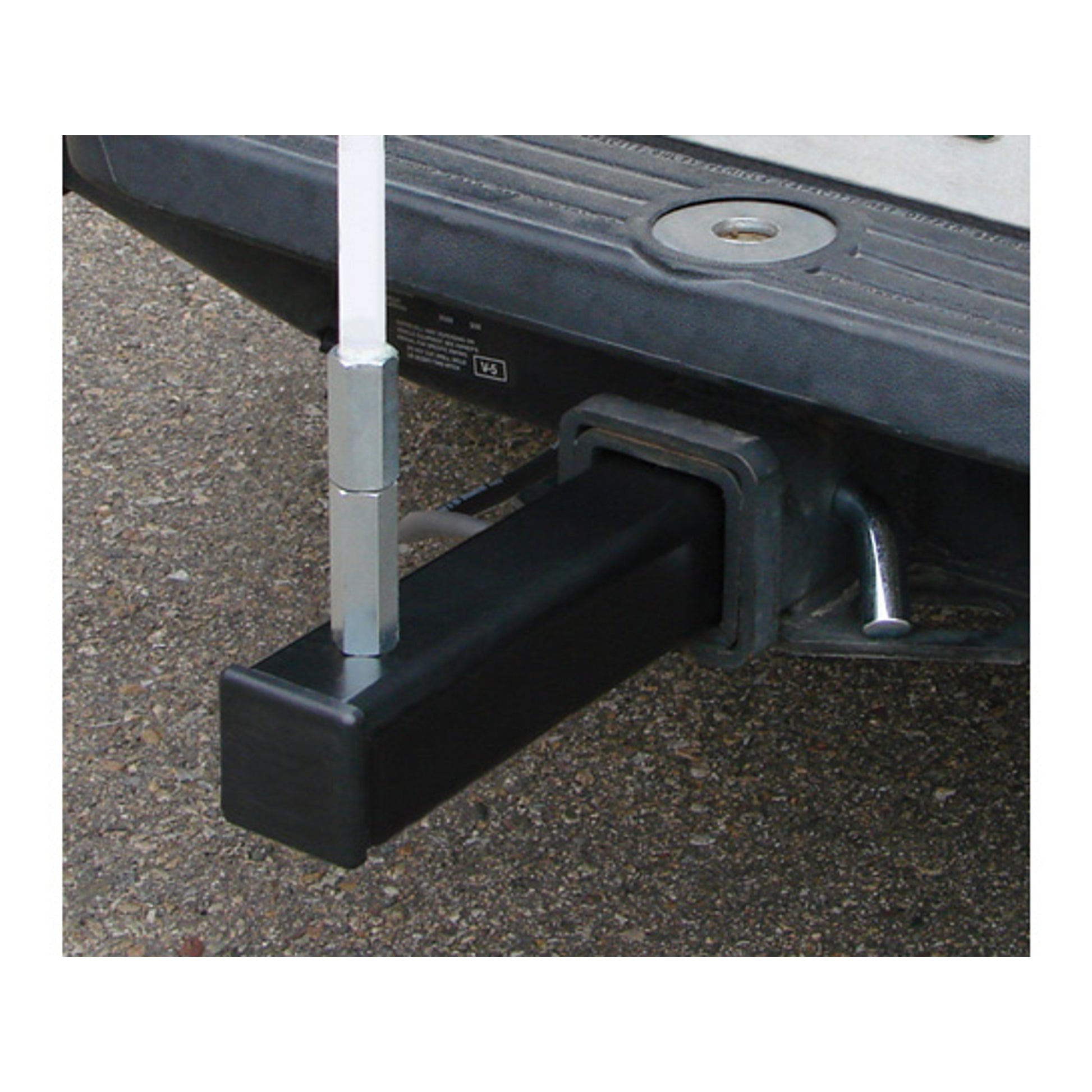 Warning Whip Hitch Mount For Lighted Whips - Threaded Hex Base - 24" Power Cord W/ 7-Way Plug - FS7015PC