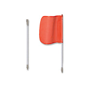 Warning Whip - General Purpose - 8' - Non-Lighted - 12" Orange Flag - Plain - Split Pole - Quick Disconnect - FS8-SPQD-O