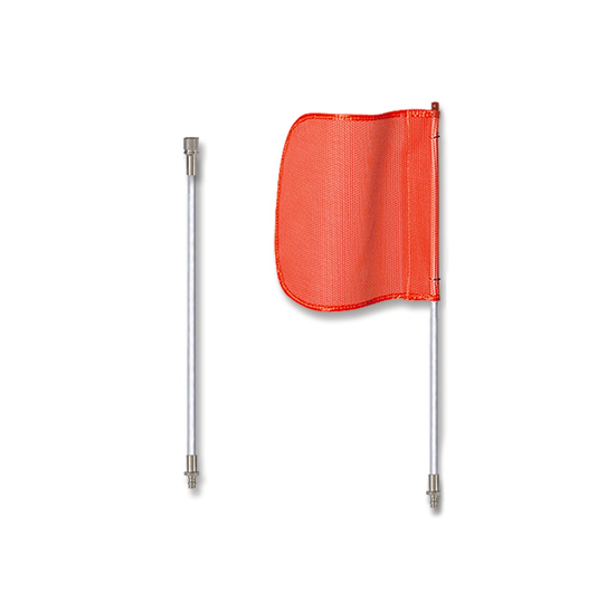 Warning Whip - General Purpose - 8' - Non-Lighted - 12" Orange Flag - Plain - Split Pole - Quick Disconnect - FS8-SPQD-O