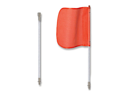 Warning Whip - General Purpose - 8' - Non-Lighted - 12" Orange Flag - Plain - Split Pole - Quick Disconnect - FS8-SPQD-O