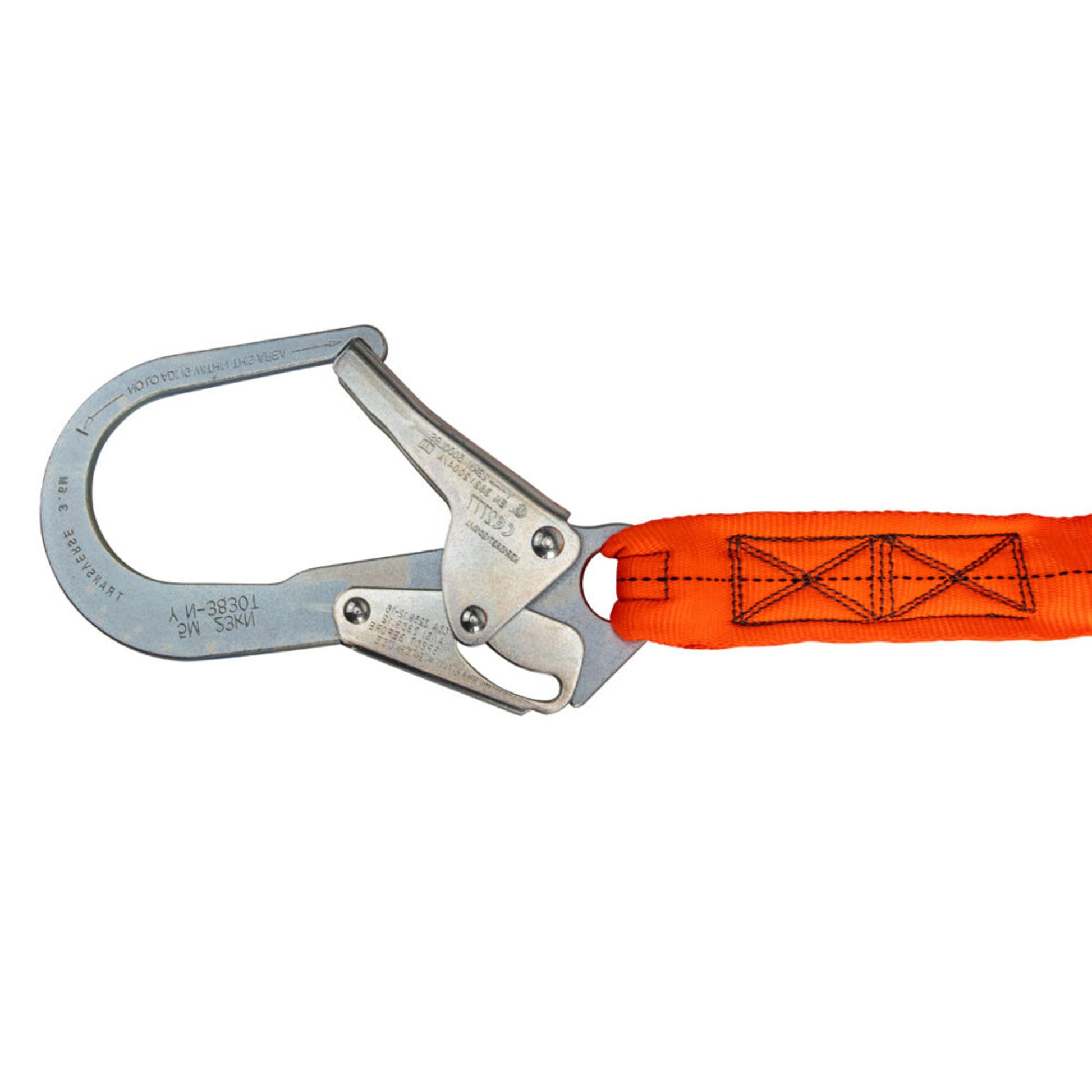 Safewaze V-Line 6' Stretch Internal Energy Absorbing Lanyard: Rebar Hook - FS88595