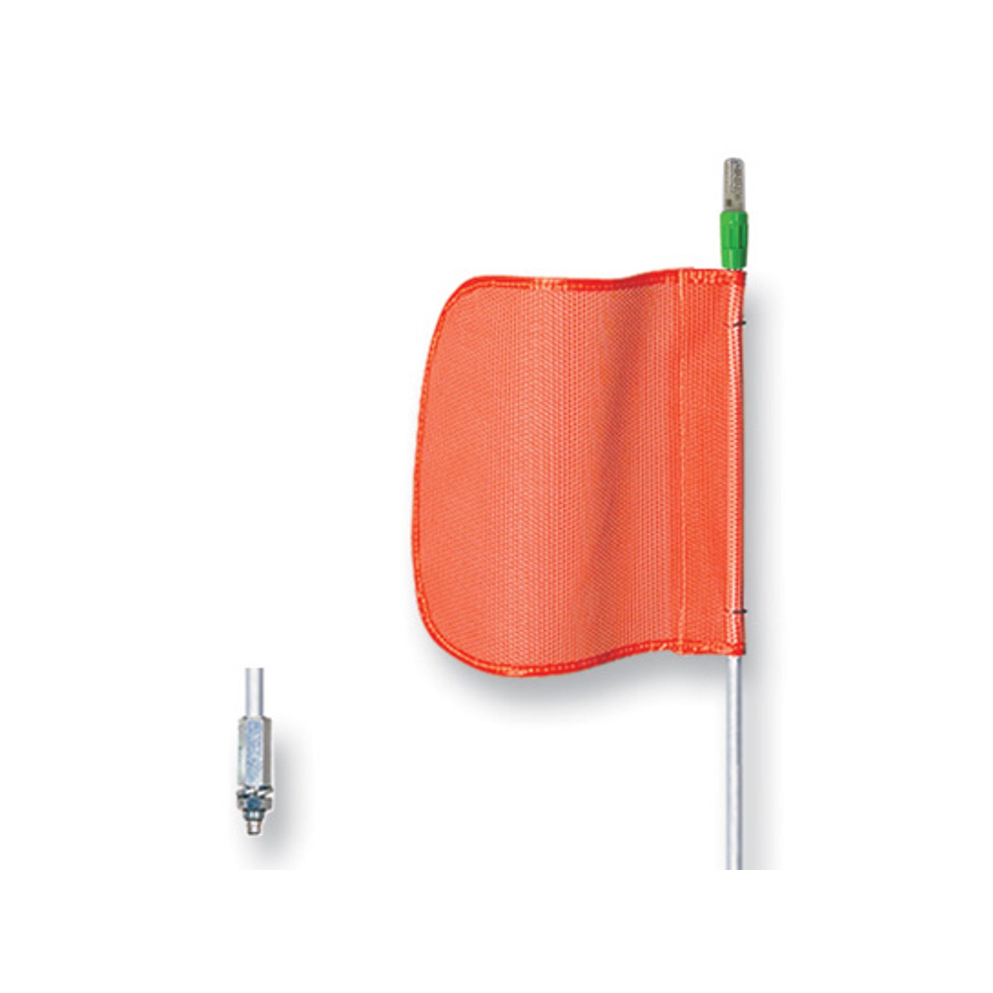 Warning Whip - General Purpose - 8' - Lighted - 12" Orange Flag - Plain - Hex Base - FS8L-O