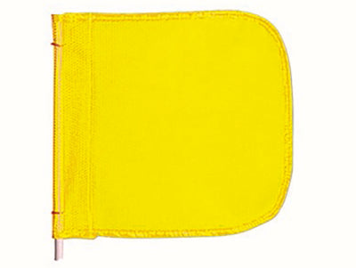 Warning Whip Replacement Flag - 16" X 16" - Yellow - Plain - Nylon Mesh - FS9024-16-Y