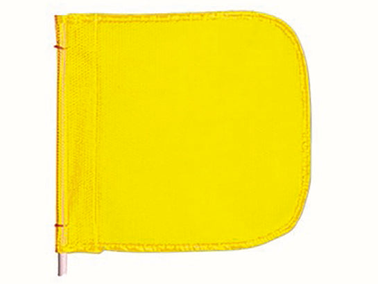 Warning Whip Replacement Flag - 12" X 11" - Yellow - Plain - Nylon Mesh - FS9024-Y